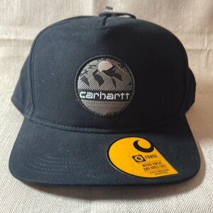 NEW CARHARTT FORCE HAT WITH CIRCLE MOUNTAIN PATCH GRAY & BLACK ADJUSTABLE